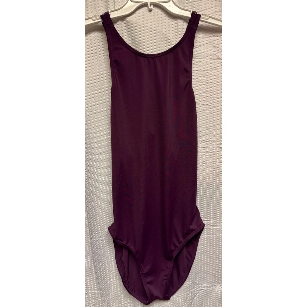 Balera Women's Athletic Racer Back One-Piece Purple Swimsuit SZ Large